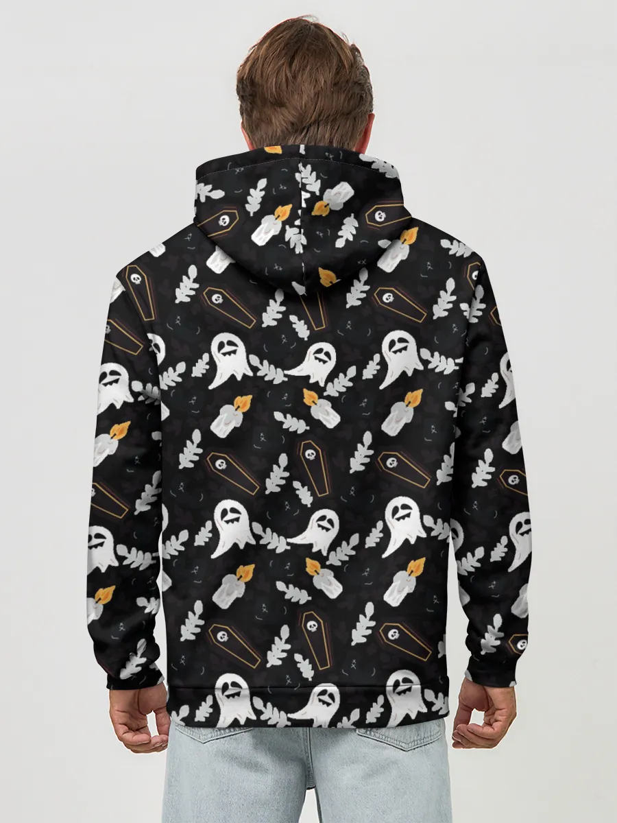 Худи мужской база хлопок / Patern Halloween 16