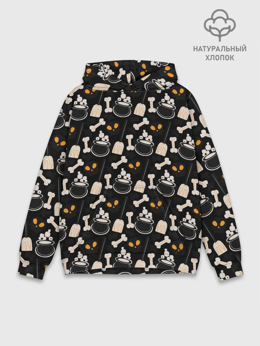 Худи мужской база хлопок / Patern Halloween 14