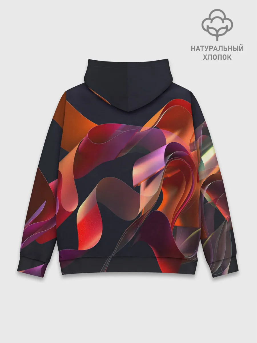 Худи мужской база хлопок / Абстрактные ленты