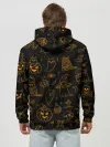 Худи мужской база хлопок / ХЕЛЛОУИН ПАТТЕРН КОТИКИ / HALLOWEEN KITTY