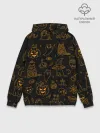 Худи мужской база хлопок / ХЕЛЛОУИН ПАТТЕРН КОТИКИ / HALLOWEEN KITTY