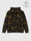 Худи мужской база хлопок / ХЕЛЛОУИН ПАТТЕРН КОТИКИ / HALLOWEEN KITTY