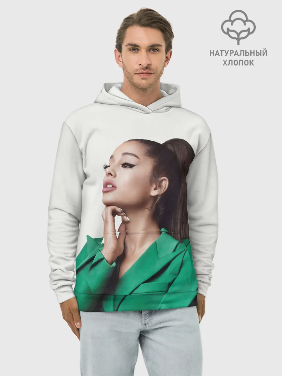 Худи мужской база хлопок / Ариана в зелёном