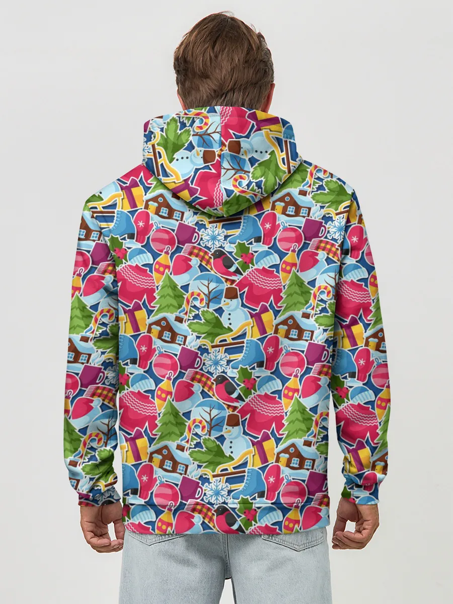 Худи мужской база хлопок / С Рождеством и Новым Годом!