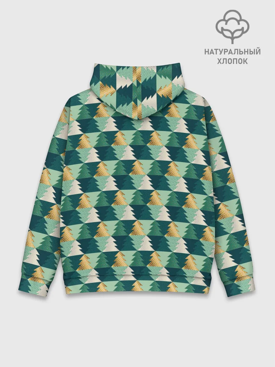 Худи мужской база хлопок / Ёлочный Дизайн