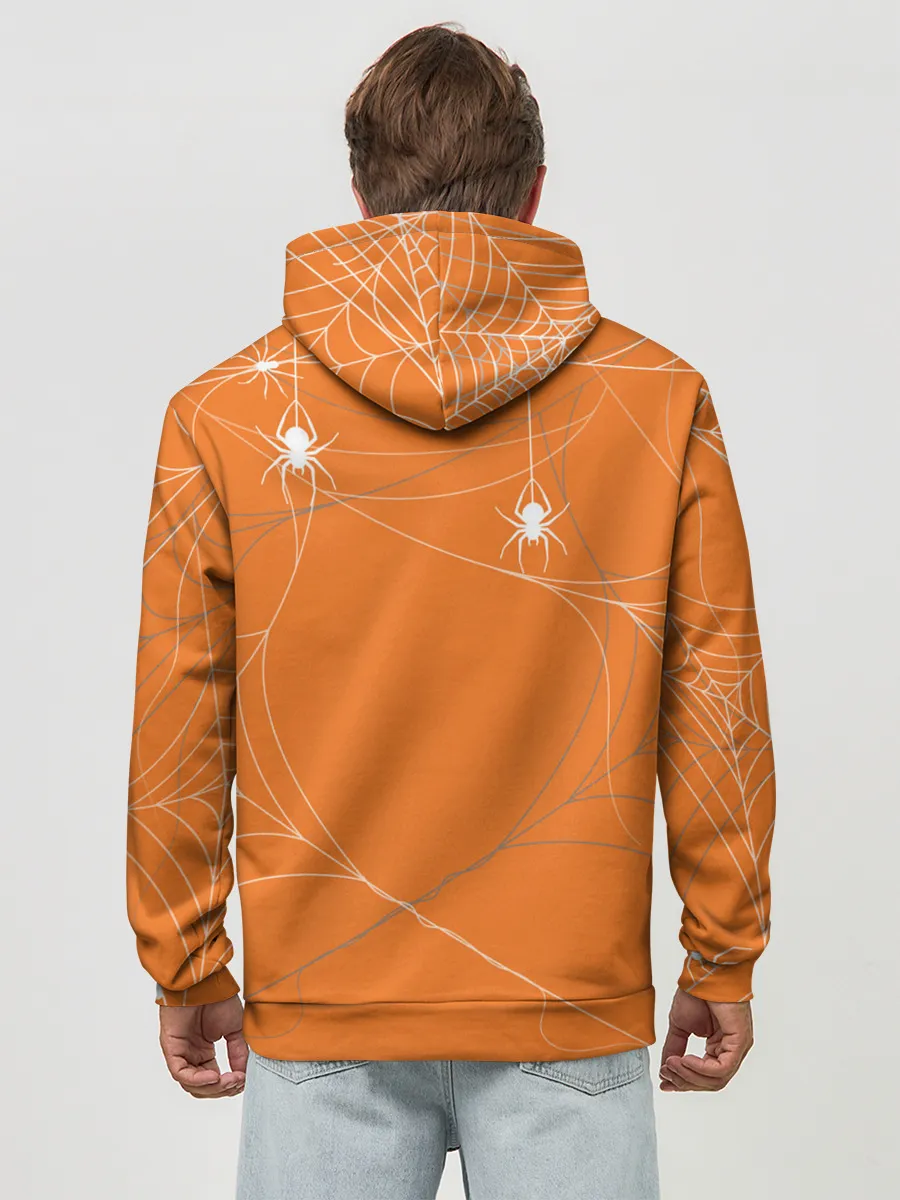 Худи мужской база хлопок / ПАУТИНКА НА ХЭЛЛОУИН