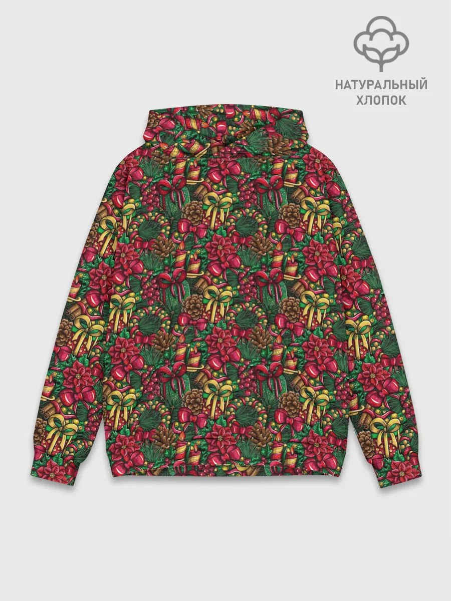 Худи мужской база хлопок / Merry Christmas