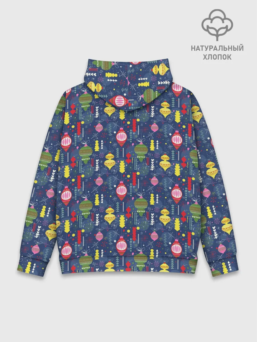Худи мужской база хлопок / Новогодние Ёлочные Игрушки