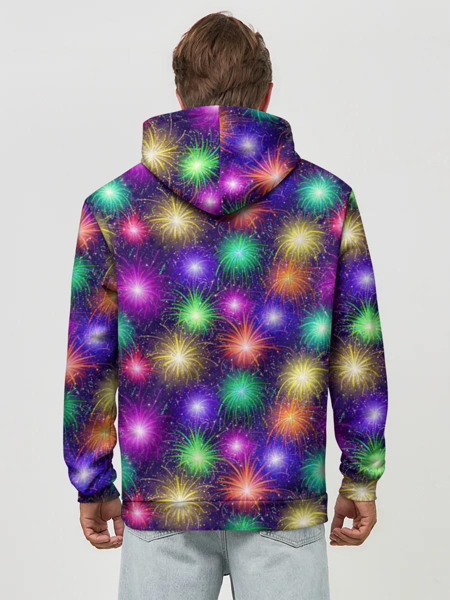 Худи мужской база хлопок / Фейерверк