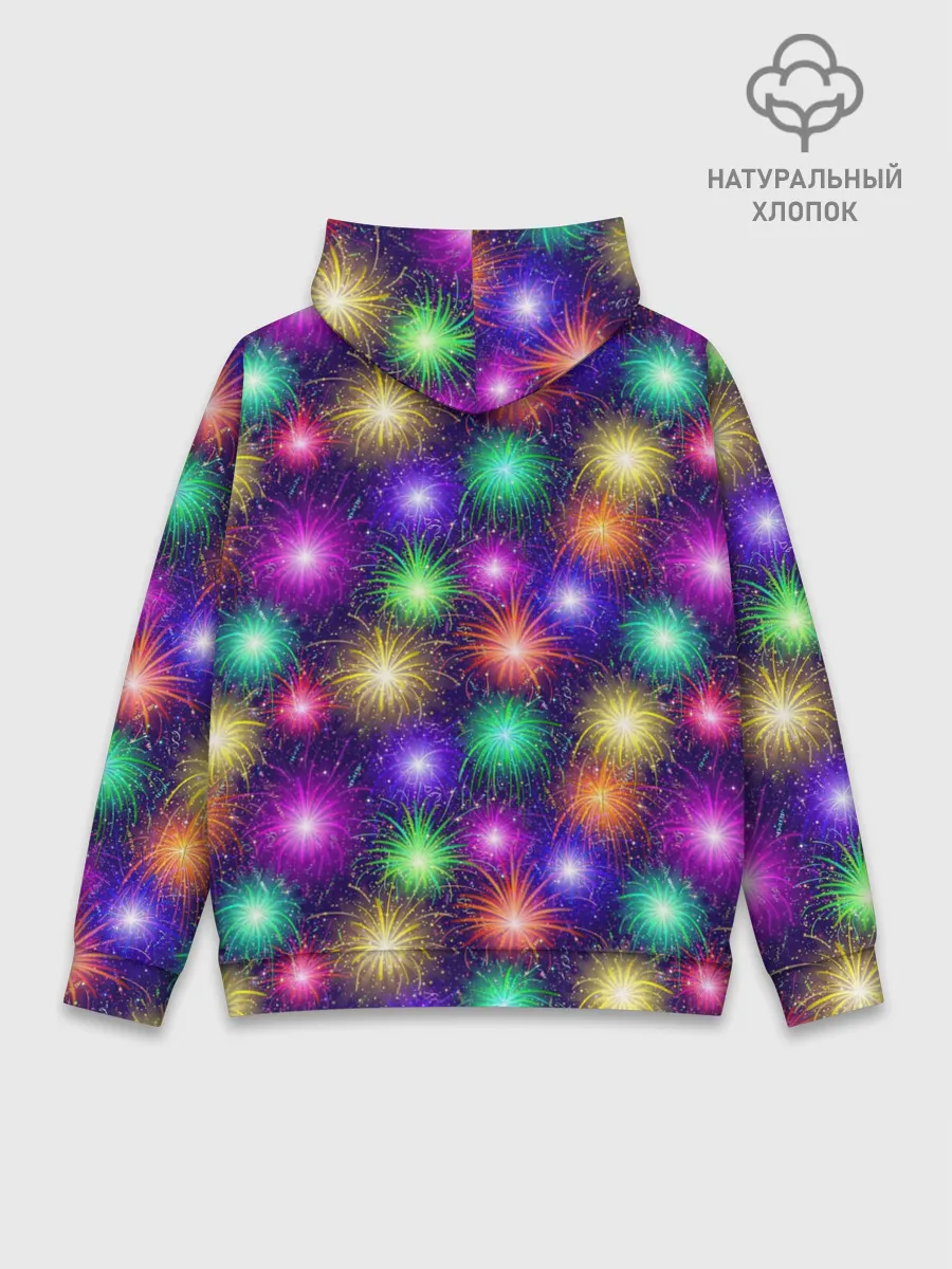Худи мужской база хлопок / Фейерверк