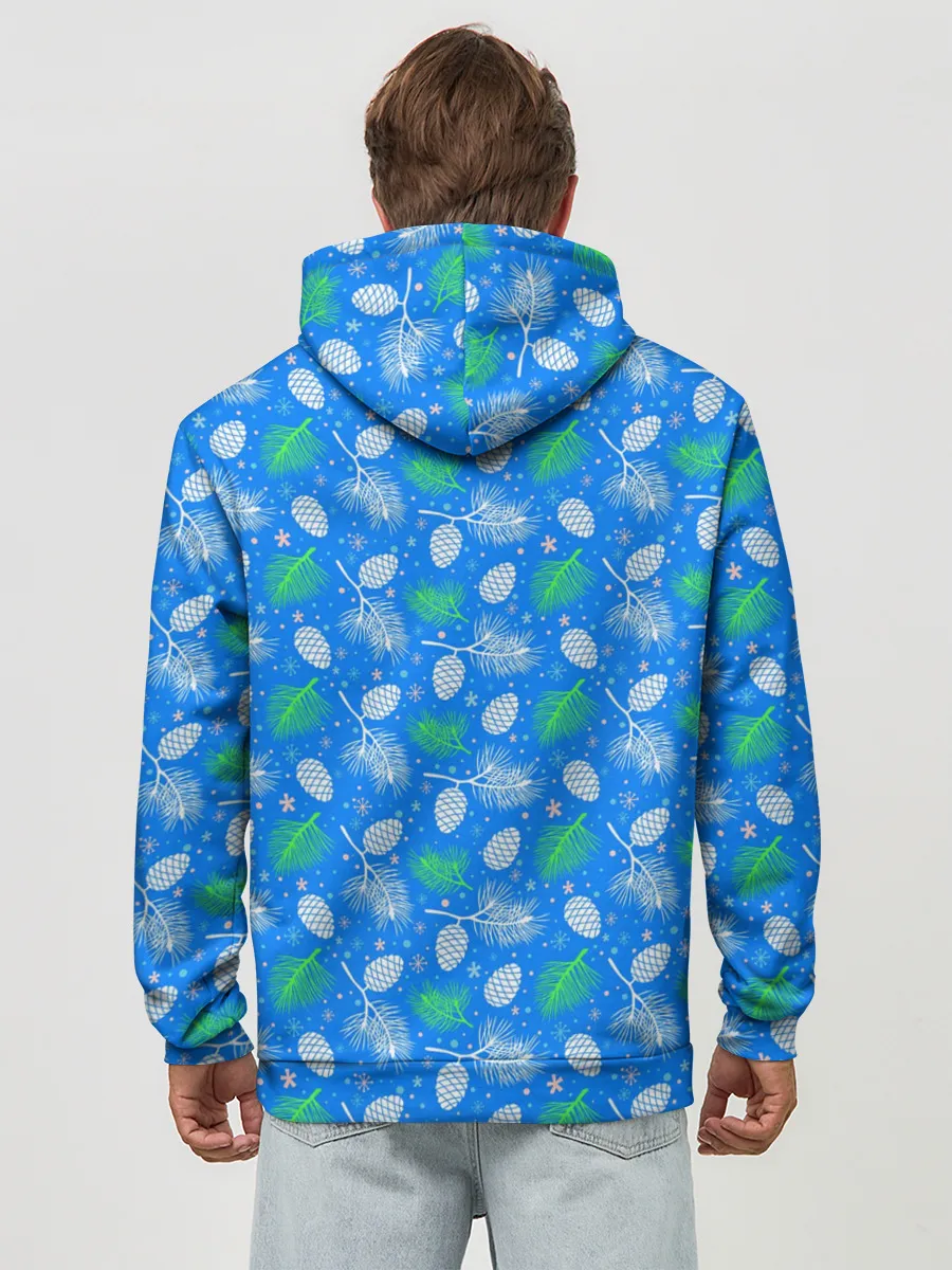 Худи мужской база хлопок / Шишки-Ёлочки