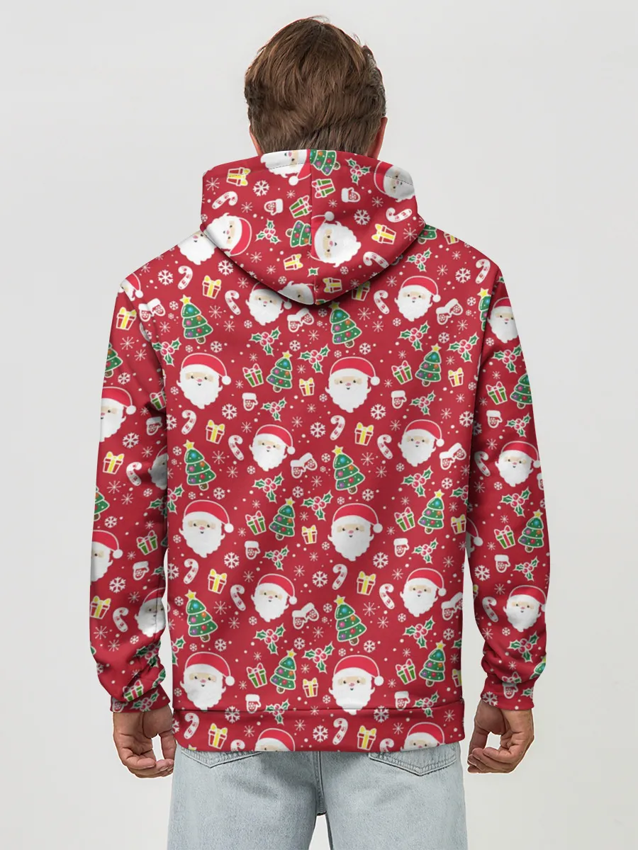 Худи мужской база хлопок / Дед Мороз