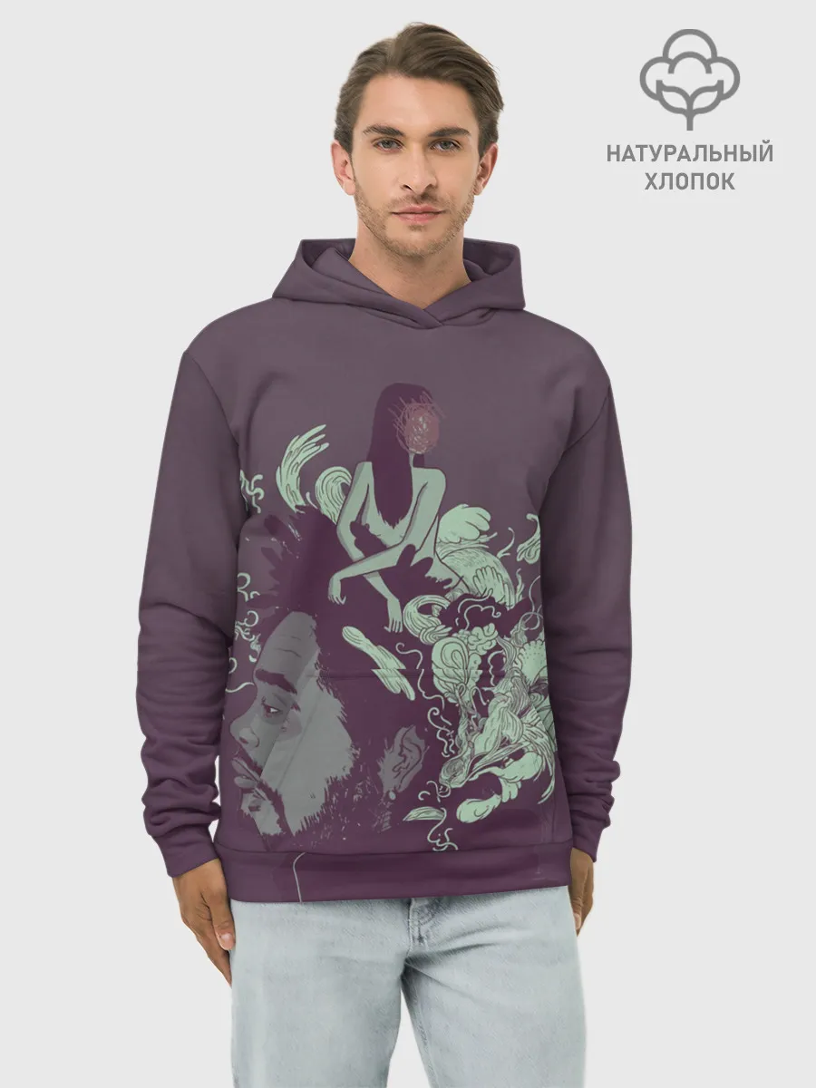 Худи мужской база хлопок / Психоделический Эйбл