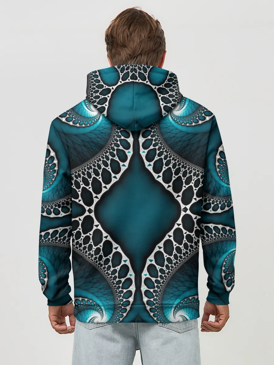 Худи мужской база хлопок / Узор, От Которого Не Отведешь Взгляд