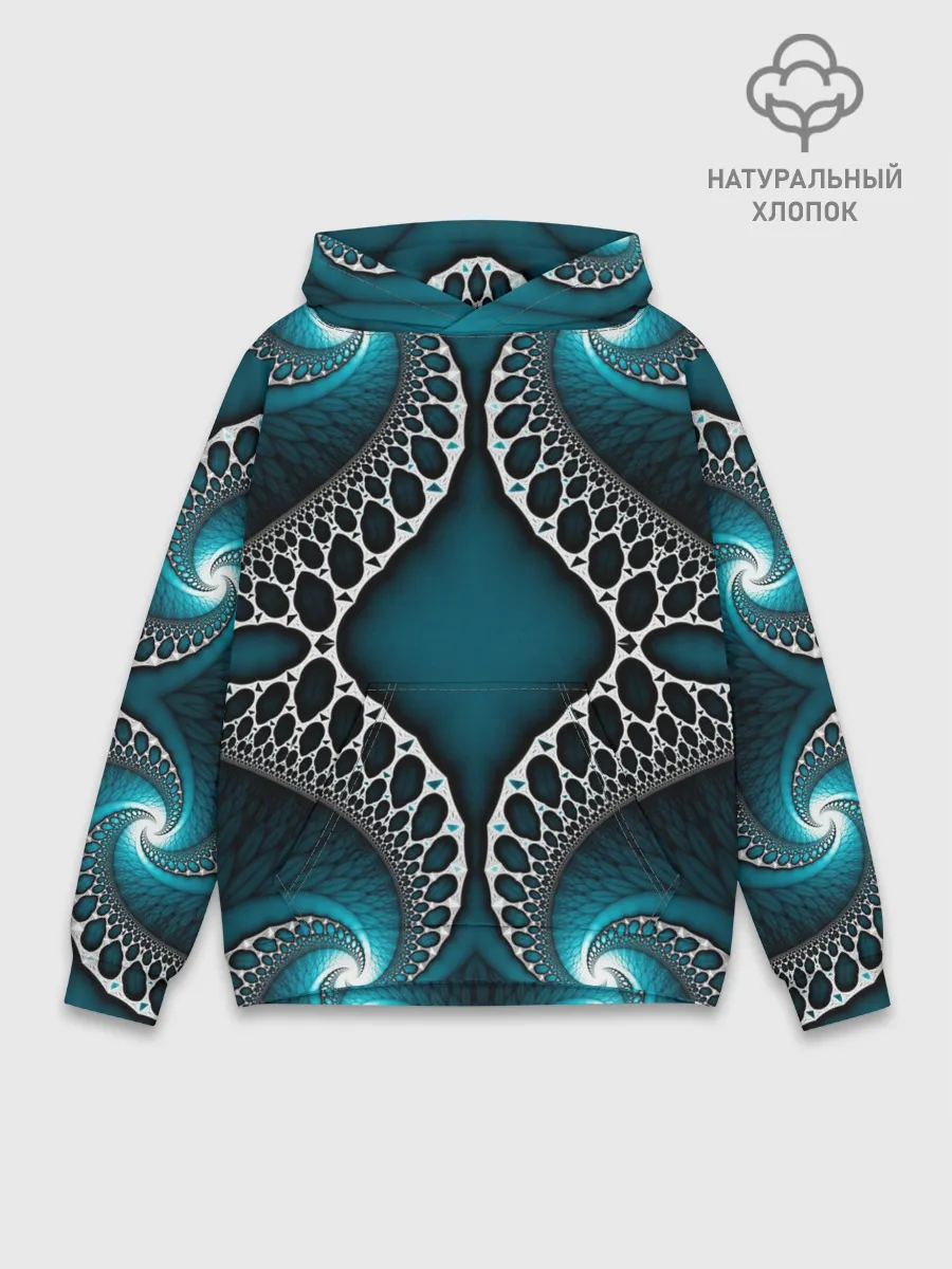 Худи мужской база хлопок / Узор, От Которого Не Отведешь Взгляд