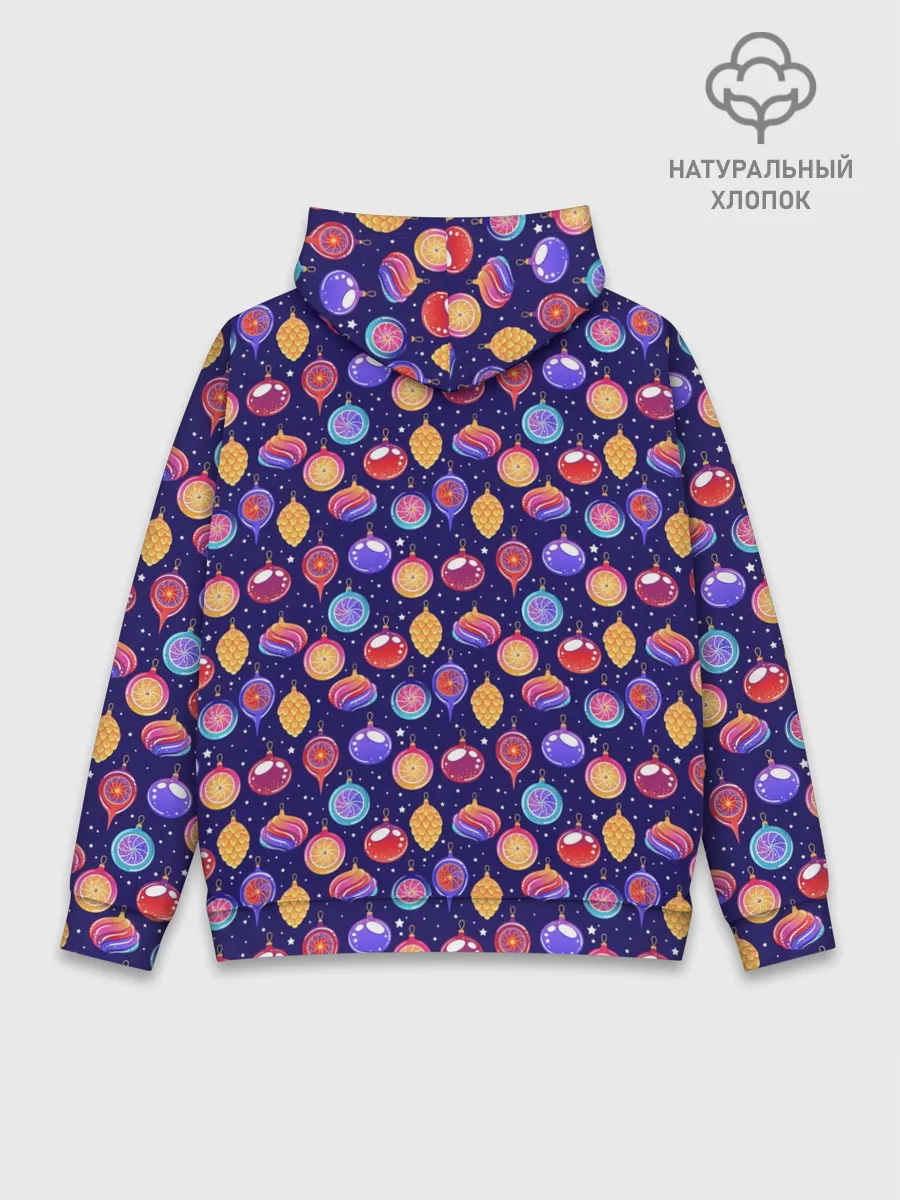 Худи мужской база хлопок / Новогодние Ёлочные Украшения