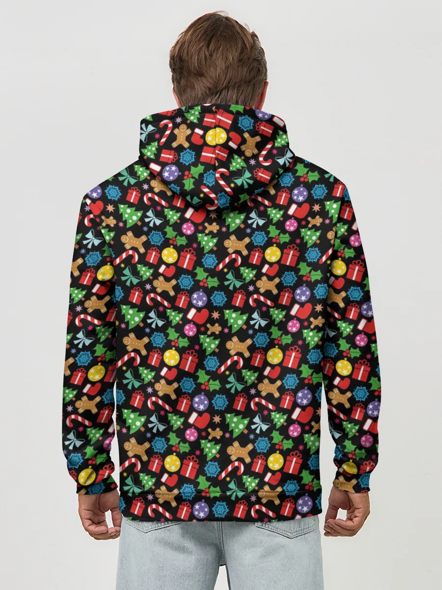 Худи мужской база хлопок / Новогодне-Рождественская Символика