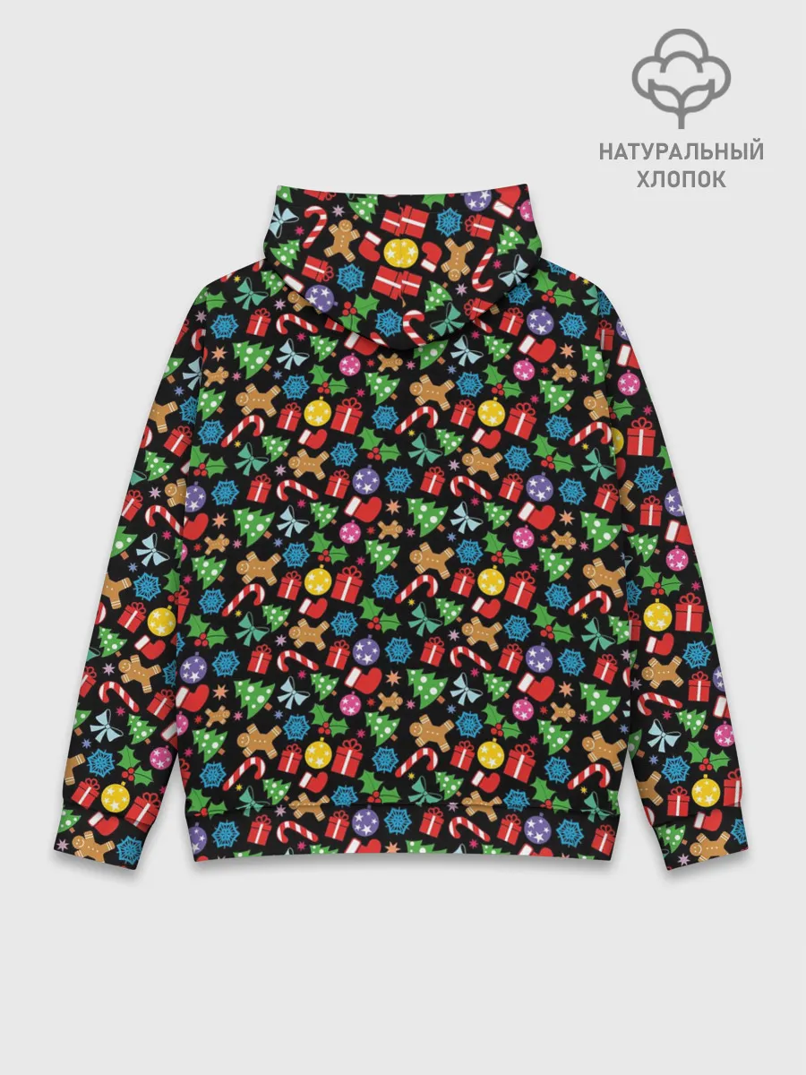 Худи мужской база хлопок / Новогодне-Рождественская Символика