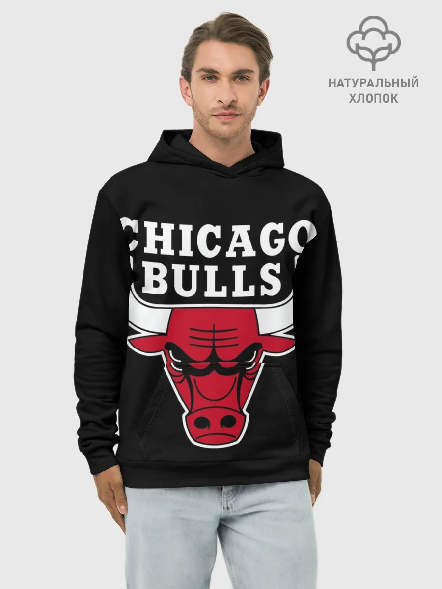 Худи мужской база хлопок / B.C. Chicago Bulls