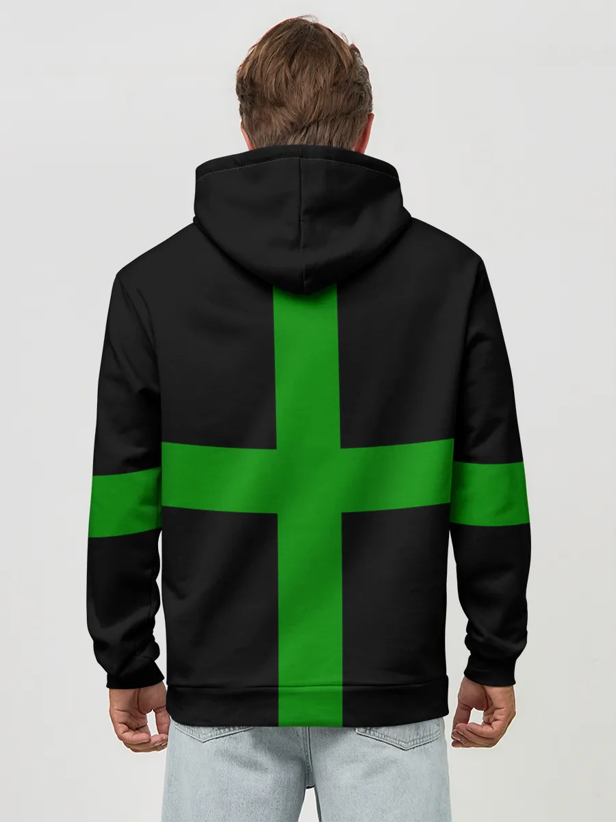 Худи мужской база хлопок / Hollywood Undead заеленный крест