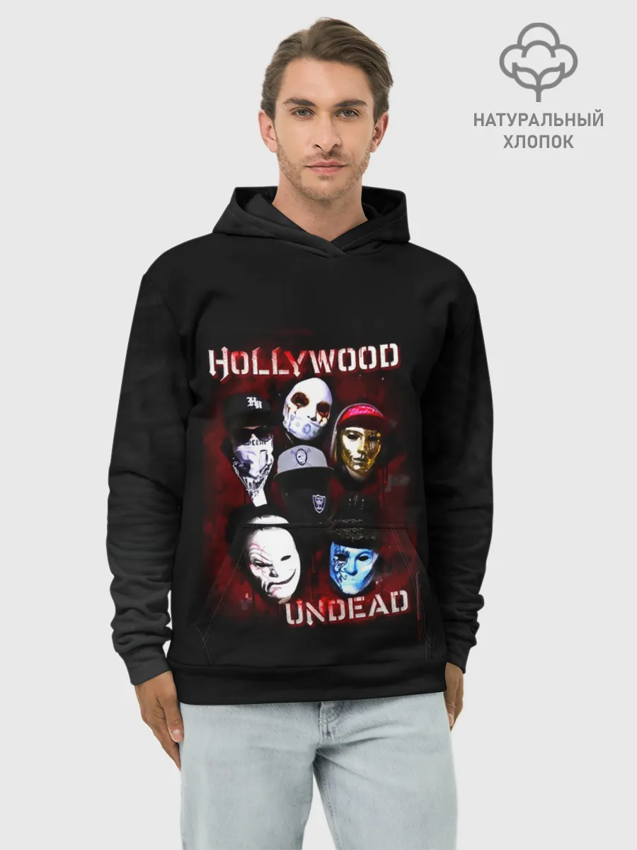 Худи мужской база хлопок / Hollywood Undead | Голливудская нежить