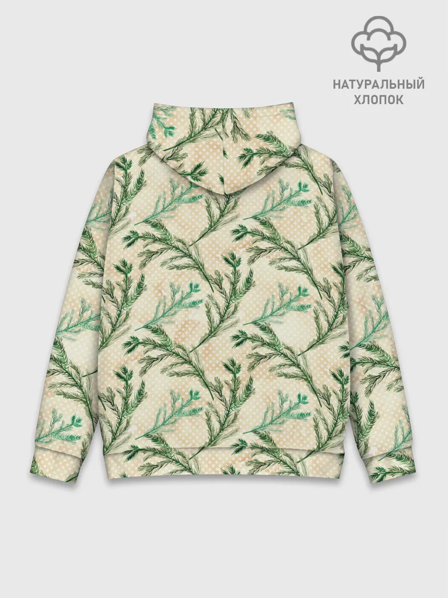 Худи мужской база хлопок / Ель новогодняя