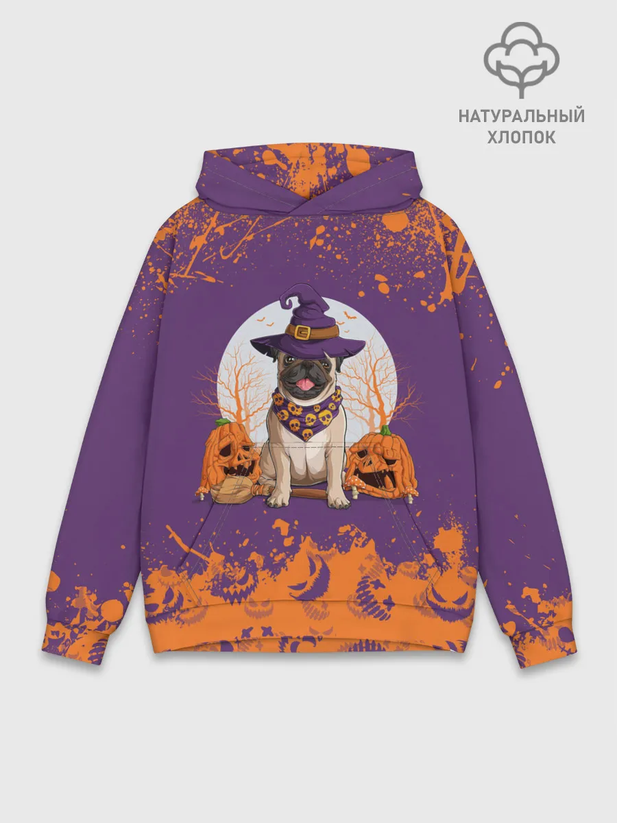 Худи мужской база хлопок / МОПС НА ХЭЛЛОУИН