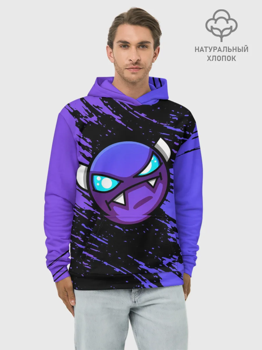 Худи мужской база хлопок / Геометри Даш | Geometry Dash