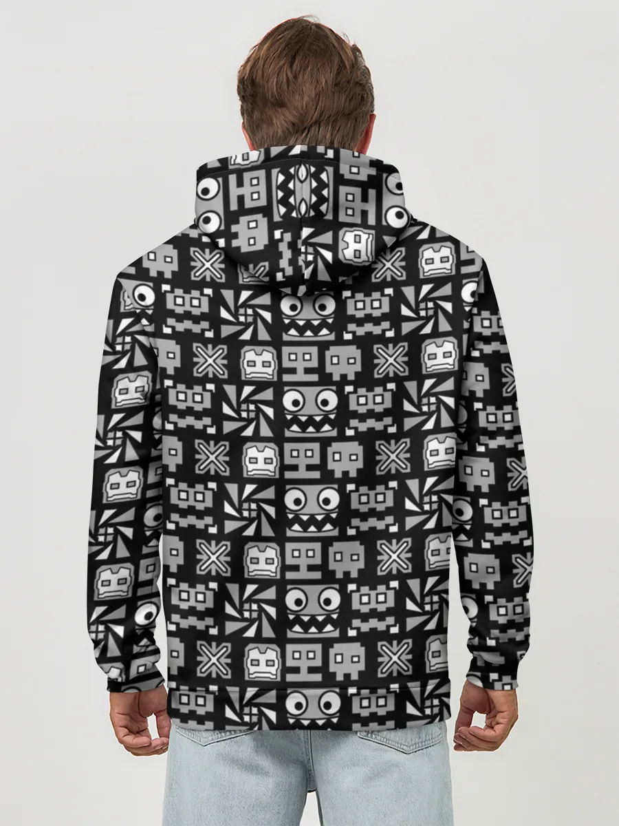 Худи мужской база хлопок / Geometry Dash | Cubes