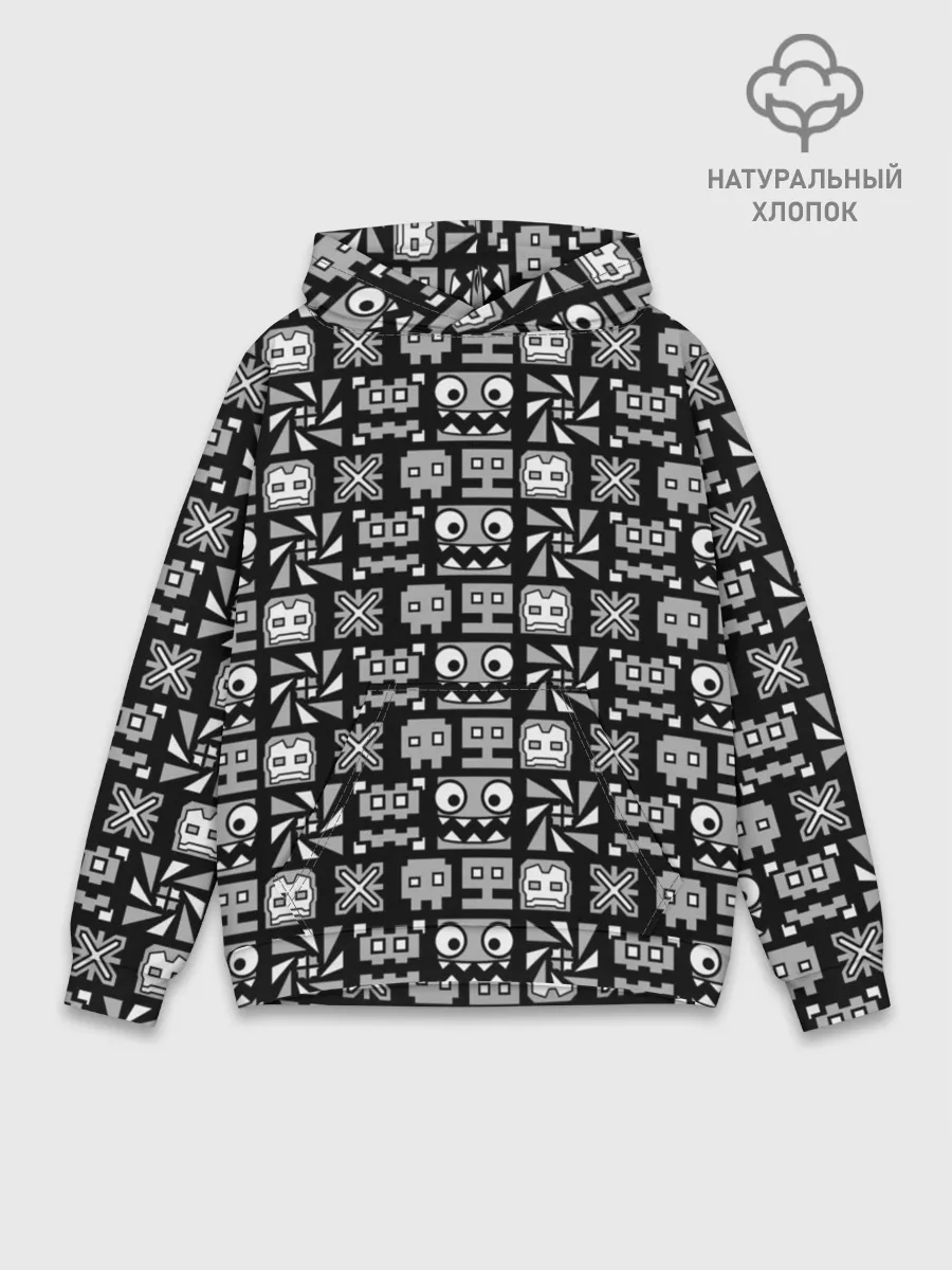 Худи мужской база хлопок / Geometry Dash | Cubes