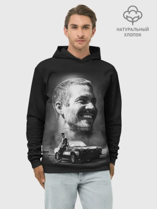 Худи мужской база хлопок / Paul Walker