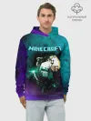 Худи мужской база хлопок / Стив в космосе - Майнкрафт