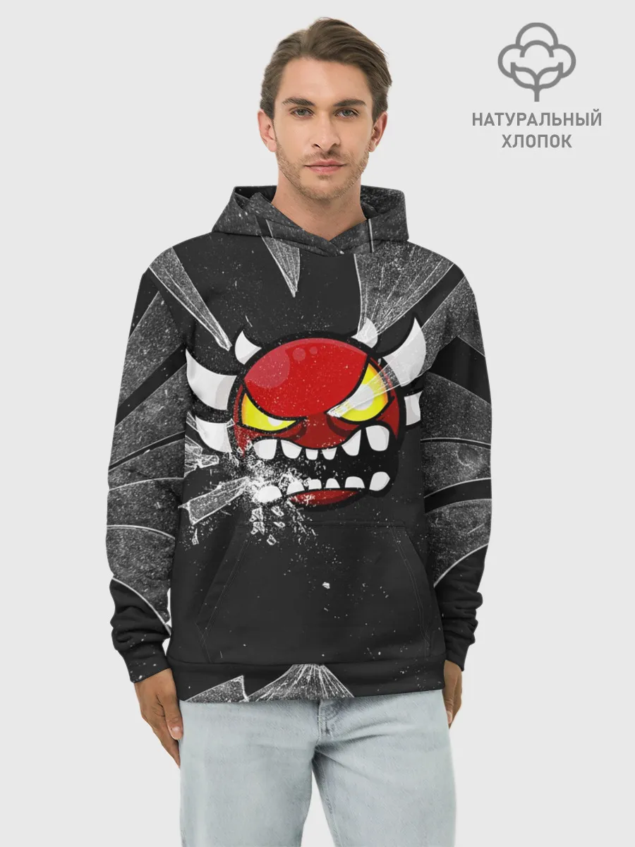 Худи мужской база хлопок / Геометри Даш осколки | Geometry Dash