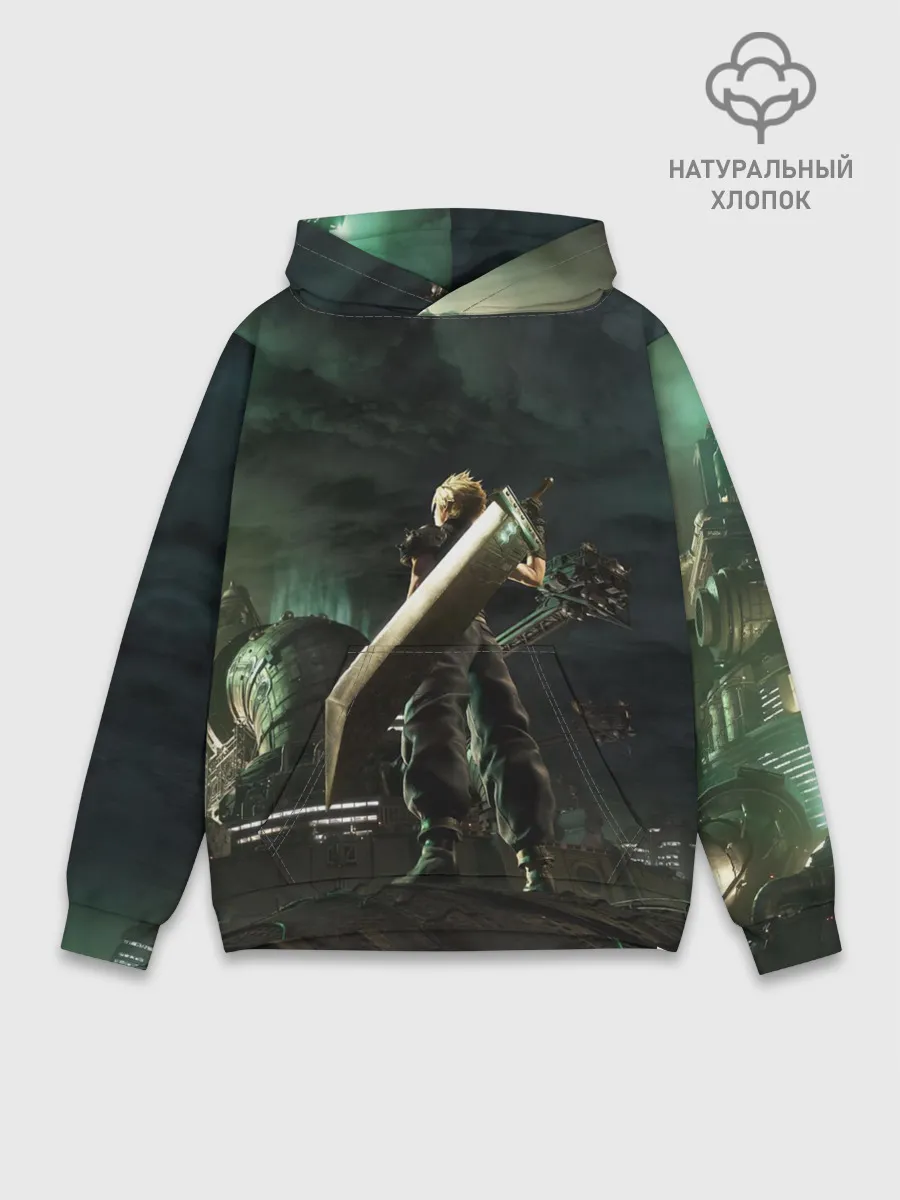 Худи мужской база хлопок / Клауд Страйф FF7
