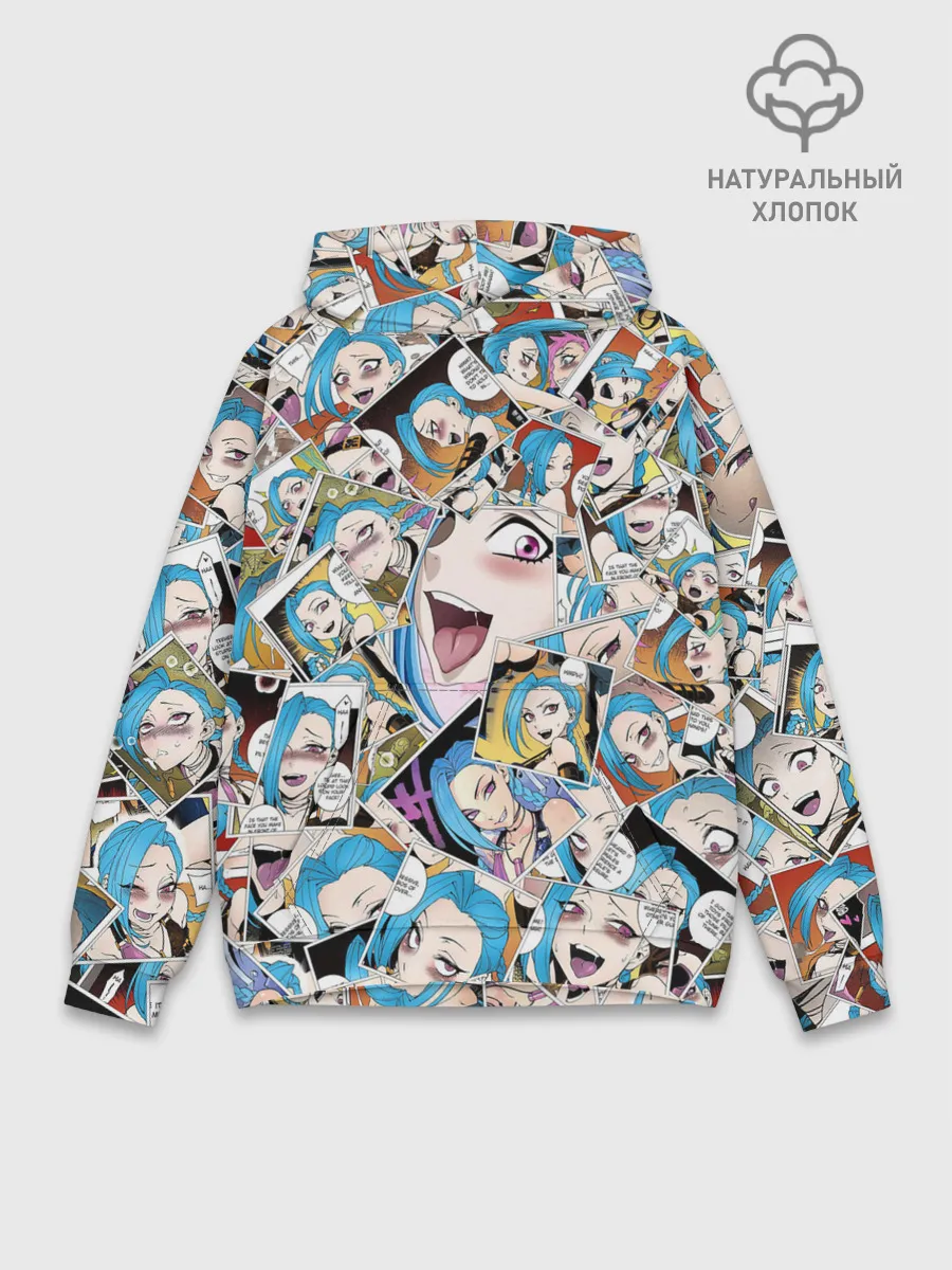 Худи мужской база хлопок / Jinx Ahegao