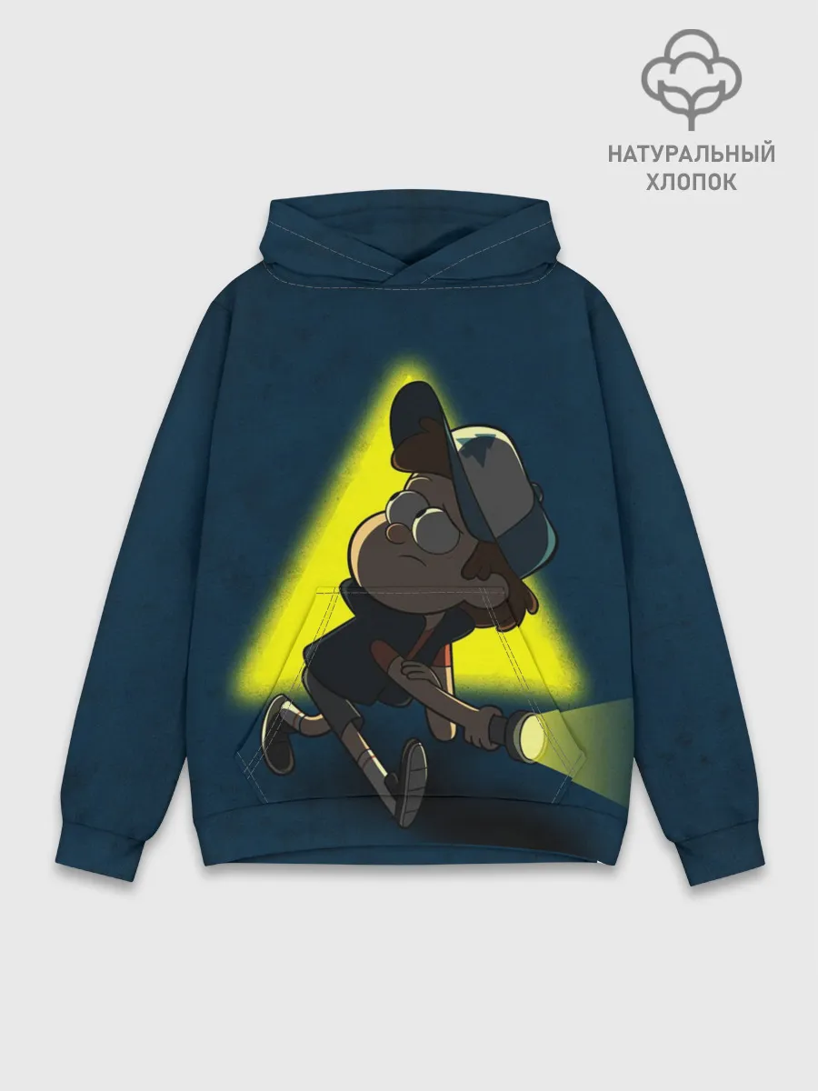 Худи мужской база хлопок / Dipper and yellow triangle