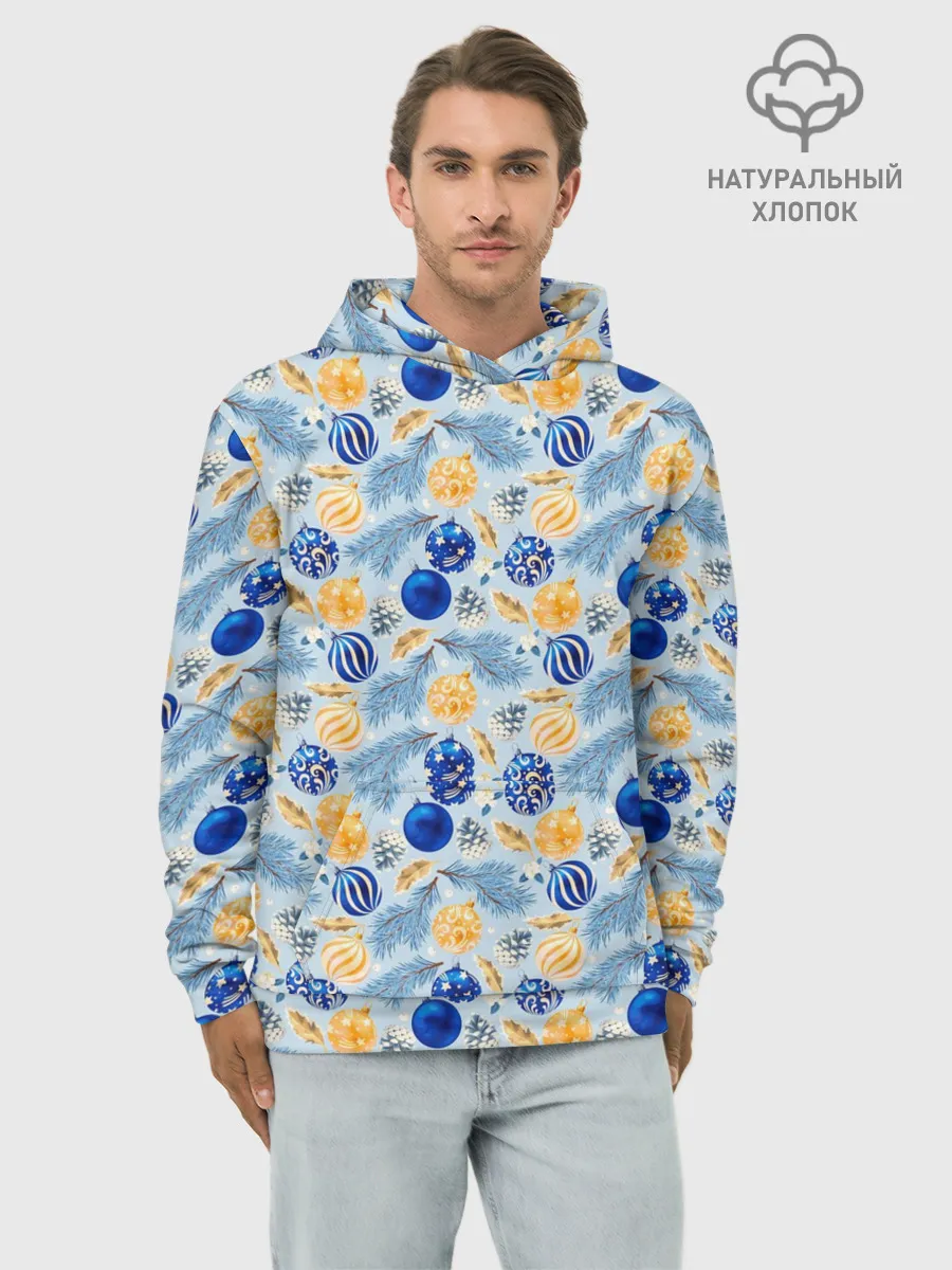 Худи мужской база хлопок / Новогодние Украшения