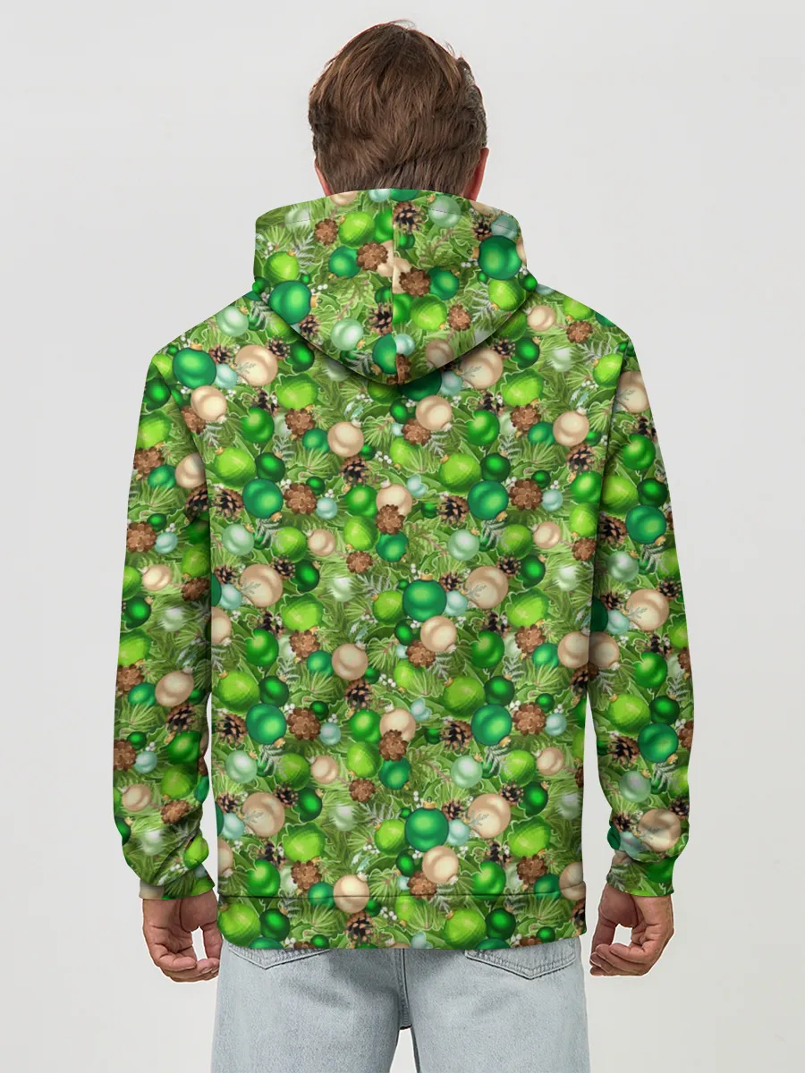 Худи мужской база хлопок / Новогодние Игрушки