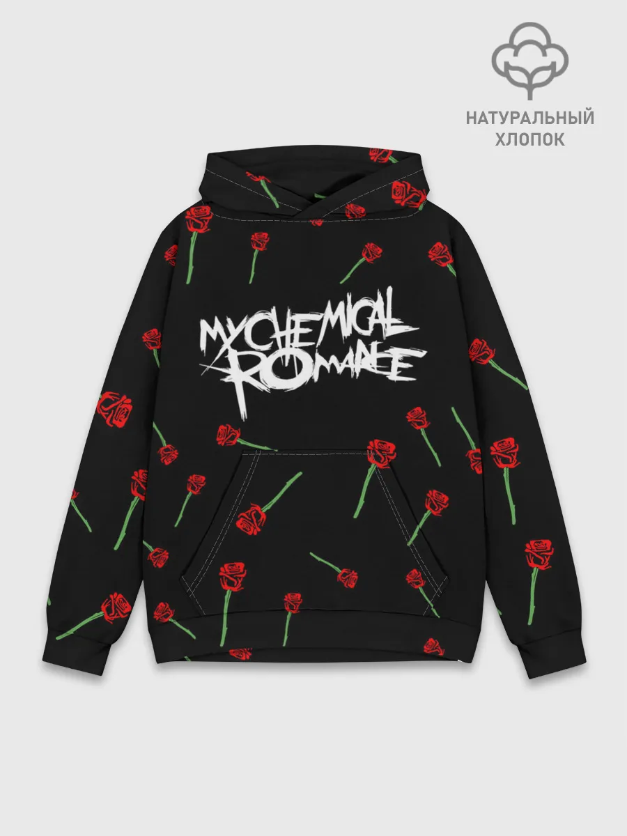 Худи мужской база хлопок / MY CHEMICAL ROMANCE РОЗЫ | MCR ROSES