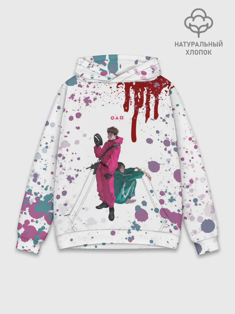 Худи мужской база хлопок / SQUID GAME | ИГРА В КАЛЬМАРА