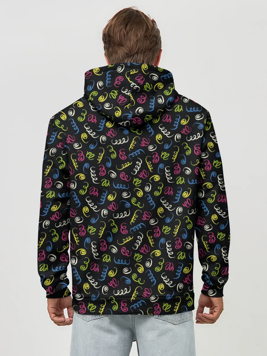 Худи мужской база хлопок / Праздничное Конфетти