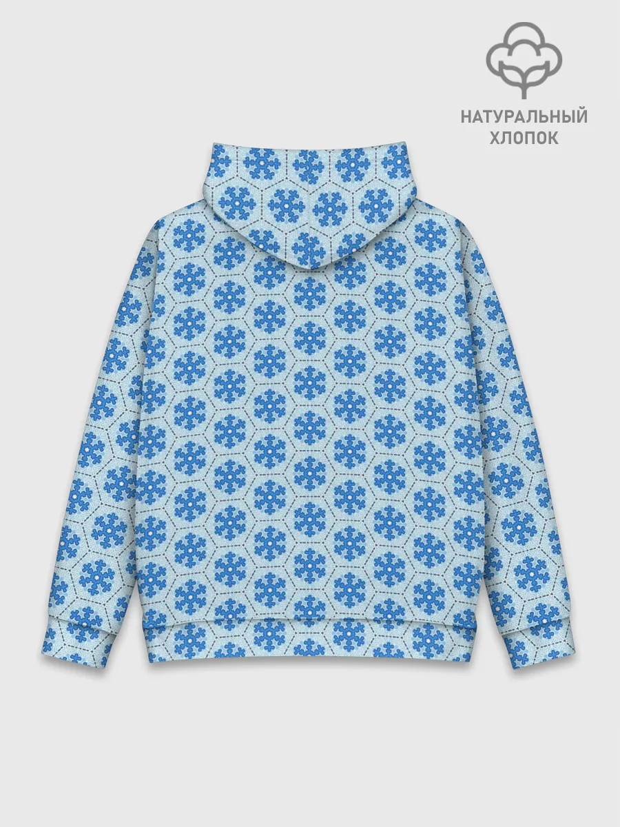 Худи мужской база хлопок / Снежинки