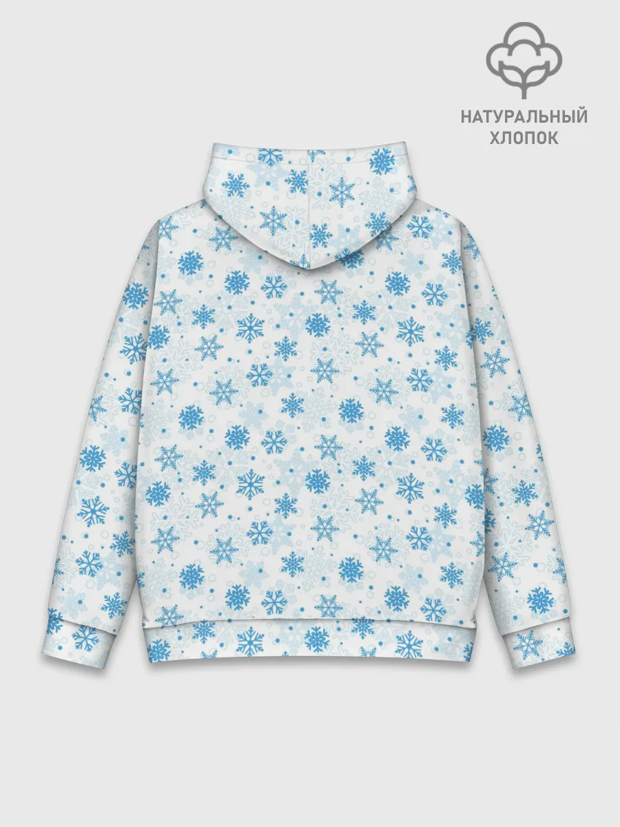 Худи мужской база хлопок / Снежинки