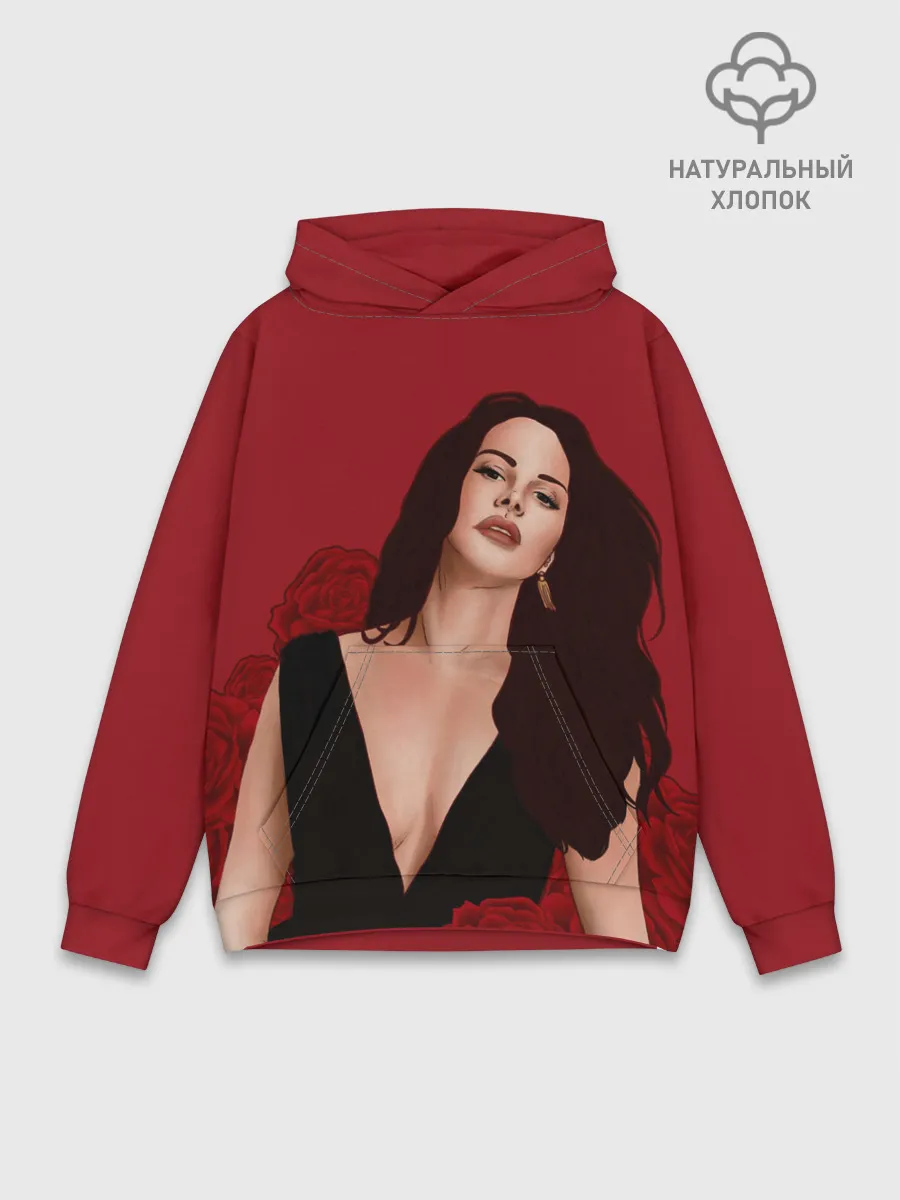 Худи мужской база хлопок / Лана в розах