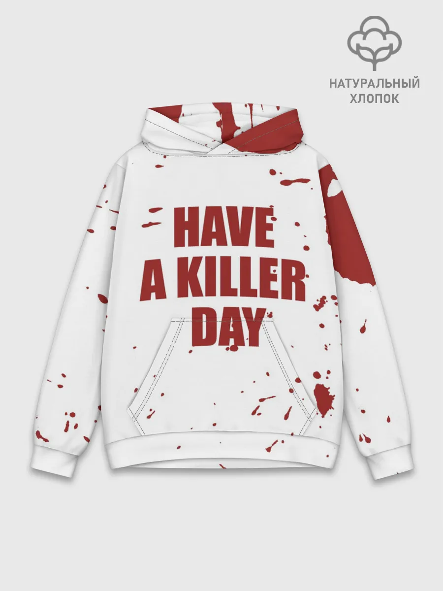 Худи мужской база хлопок / blood have a killer day Dexter