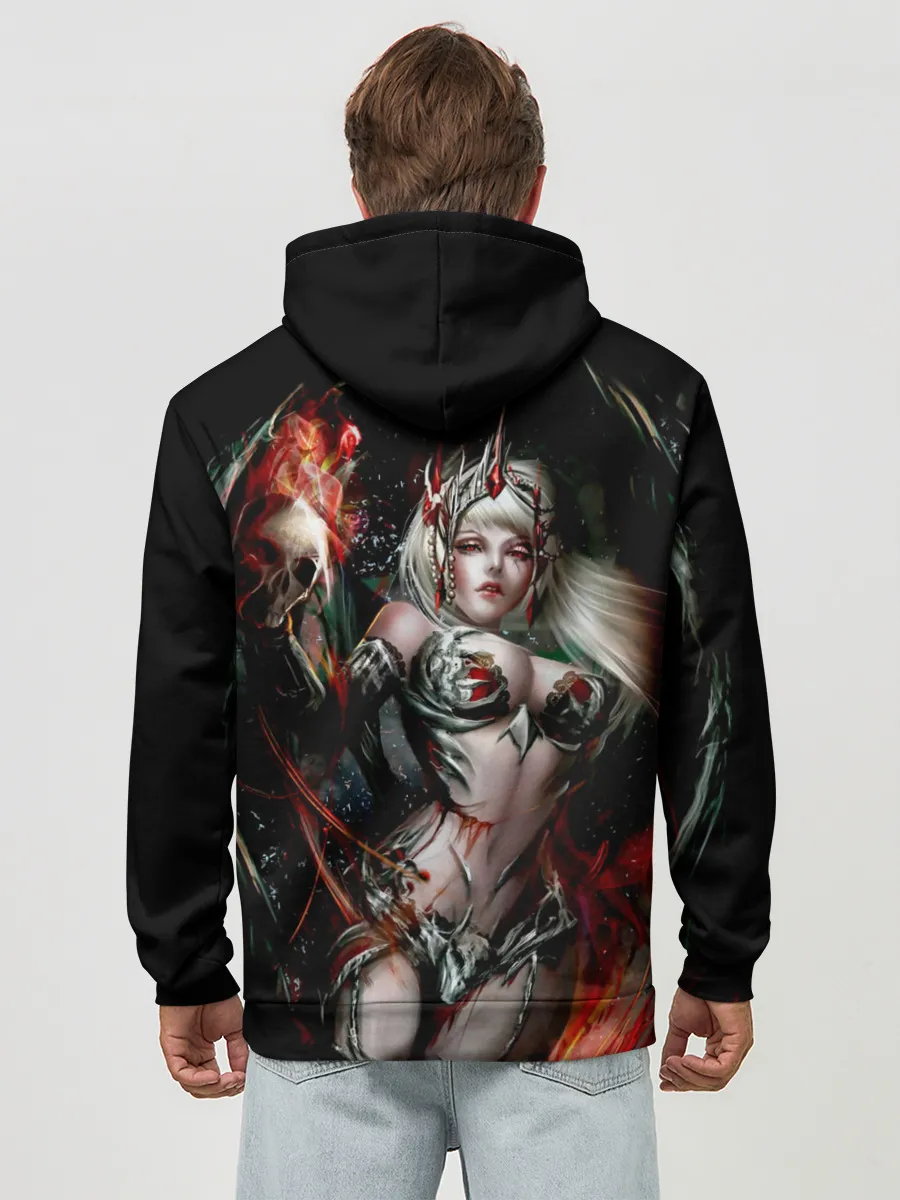 Худи мужской база хлопок / Ведьма с красными глазами