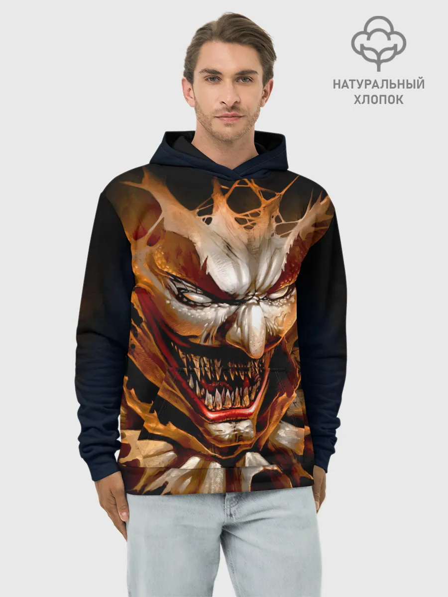 Худи мужской база хлопок / Улыбка смерти в Хэллоуин