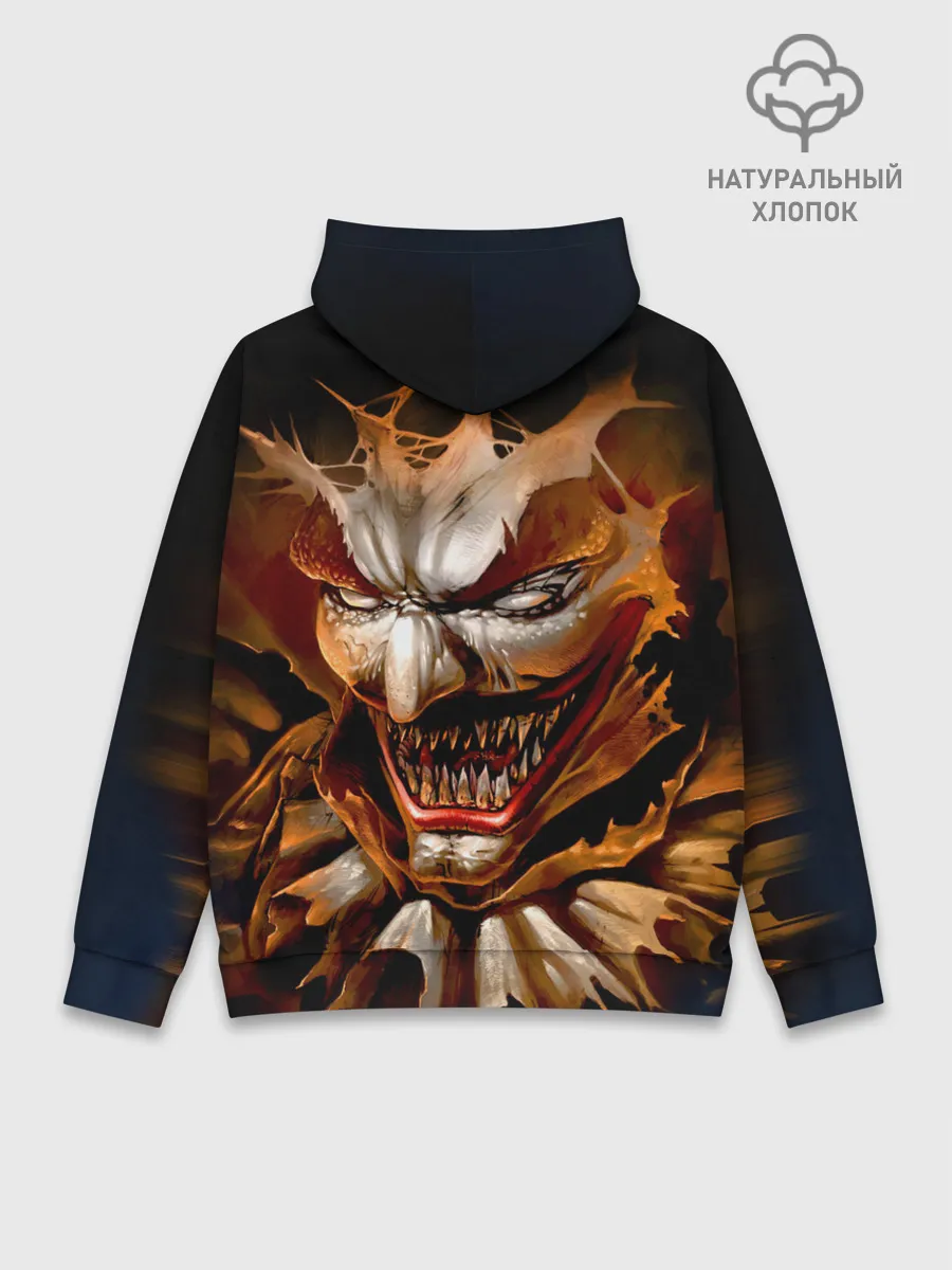 Худи мужской база хлопок / Улыбка смерти в Хэллоуин