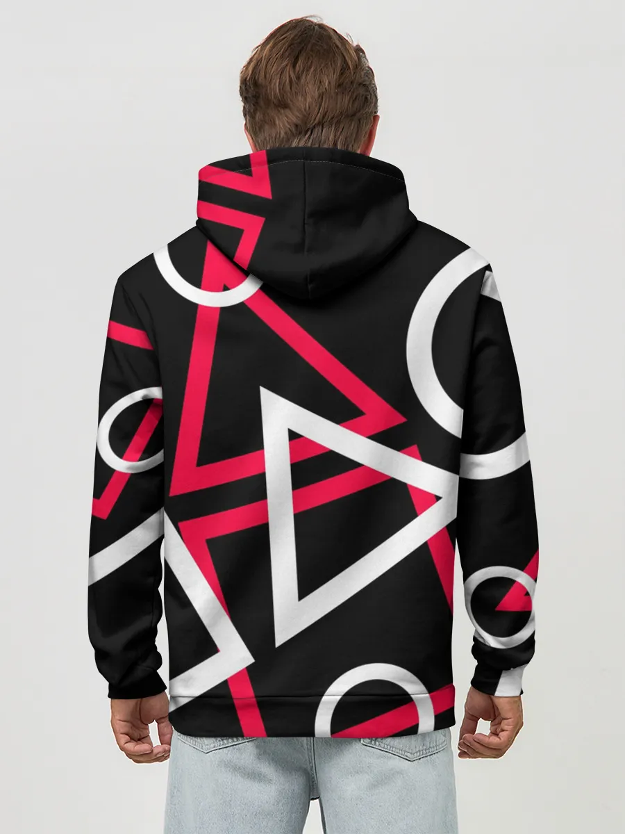 Худи мужской база хлопок / Игра в кальмара -маска ведущего