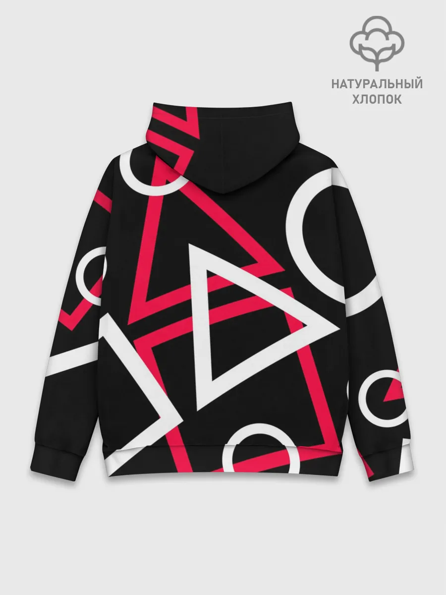 Худи мужской база хлопок / Игра в кальмара -маска ведущего